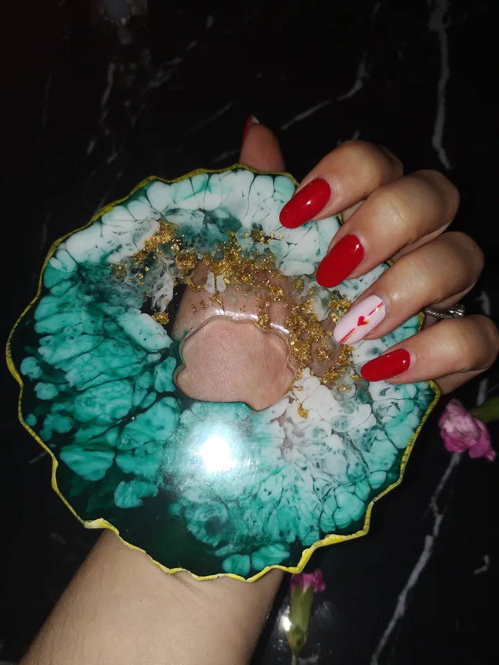 Epoxy resin cup holder candlestick Подстаканник из эпоксидной смолы.