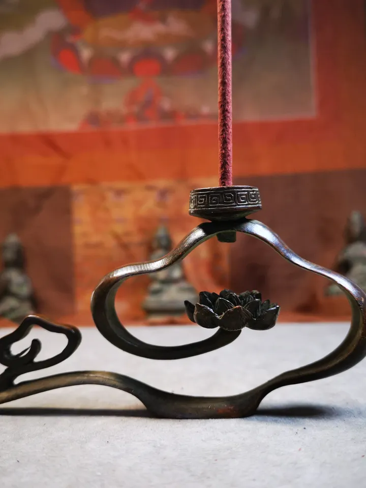 Gandhanra Handmade Cloud Shape Tibetan Cone Incense Burner,for Cone and Stick Incense