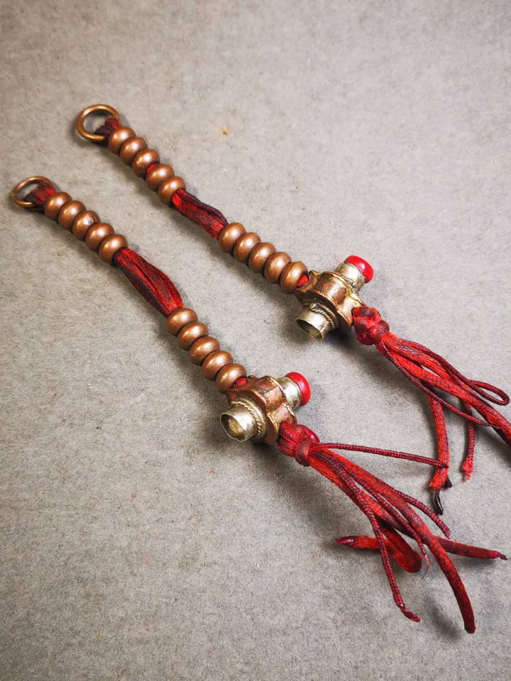 Gandhanra Old Tibetan Buddhist Mala Counters,Prayer Bead Counters ,Big Size,Made of Lima Brass