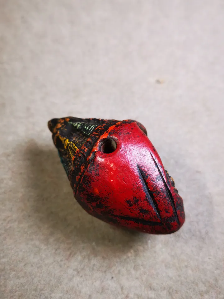 Gandhanra Old Tibetan Niang La Tsa Tsa Statue,Stupa Amulet,Pagoda Pendant,with Scorpion Stamp,Large Size 65mm,50 Years Old