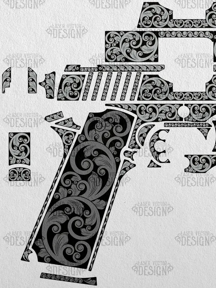 VECTOR DESIGN Taurus 1911 Stainless Scrollwork