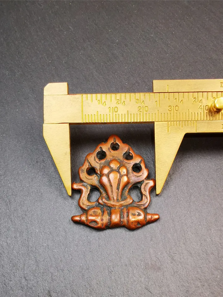 Gandhanra Antique Tibetan Buddhist Amulet,Mani Jewel/Wish Fulfilling Cintamani Badge, Nubro,80 Years Old