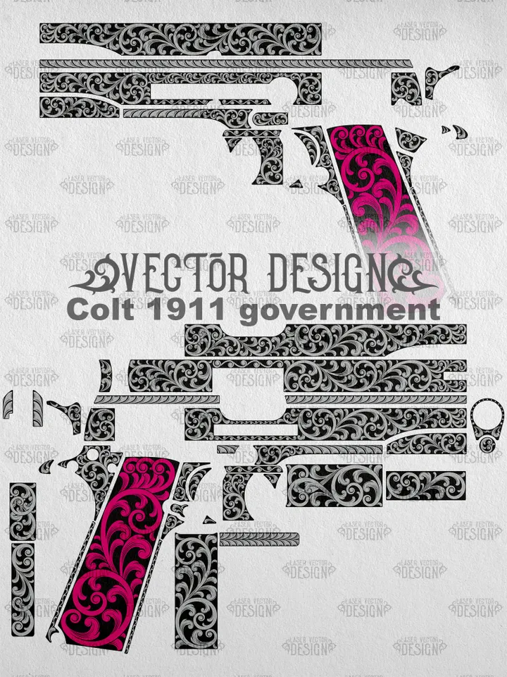 VECTOR DESIGN Colt 1911 government Scrollwork 12