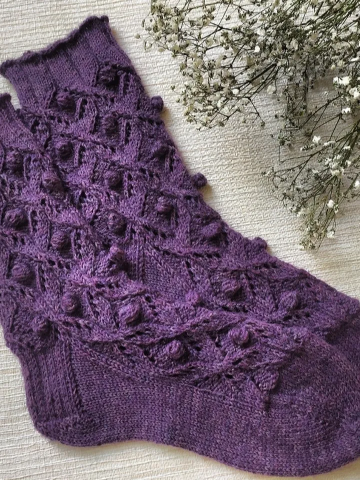 Handmade knitted womens socks