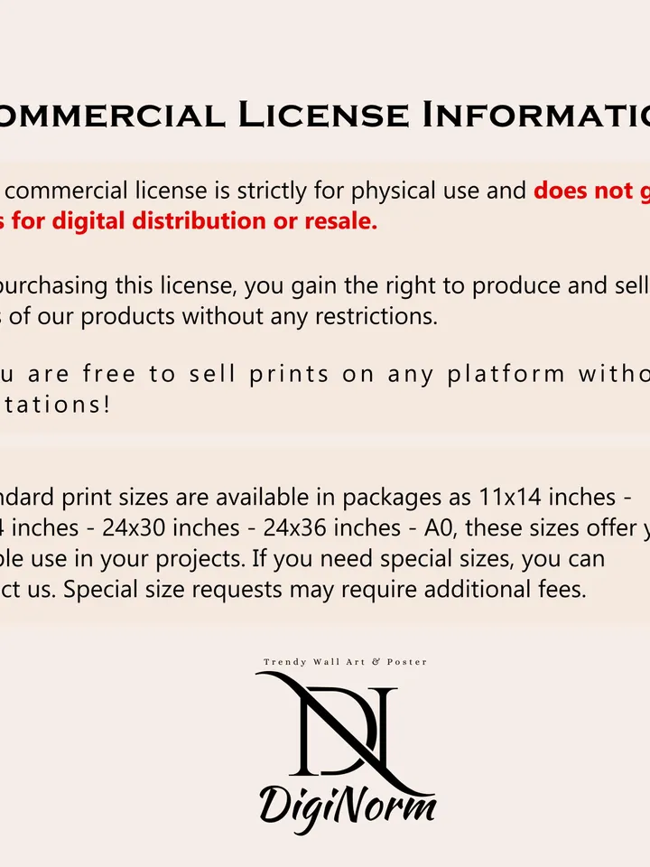 BOHO 2500 Commercial License for Only Physical Product, Wall Art Commercial License Bundle, Physical Product Commercial License, Bohemian