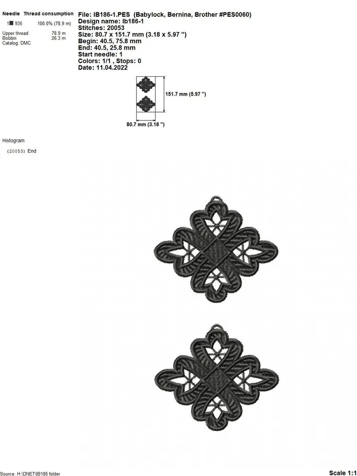 Free Standing Lace Braselet and Earrings set machine embroidery design FSL pattern digital embroidery design jewerly embroidery motif