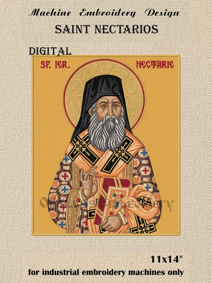 Saint Nectarios embroidery design