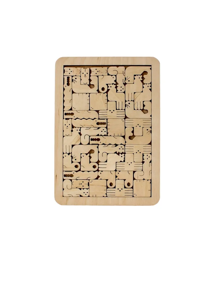 Wooden Puzzle - animals, Toddler Toys Age 2 3 4 5 year, Wood Montessori toy