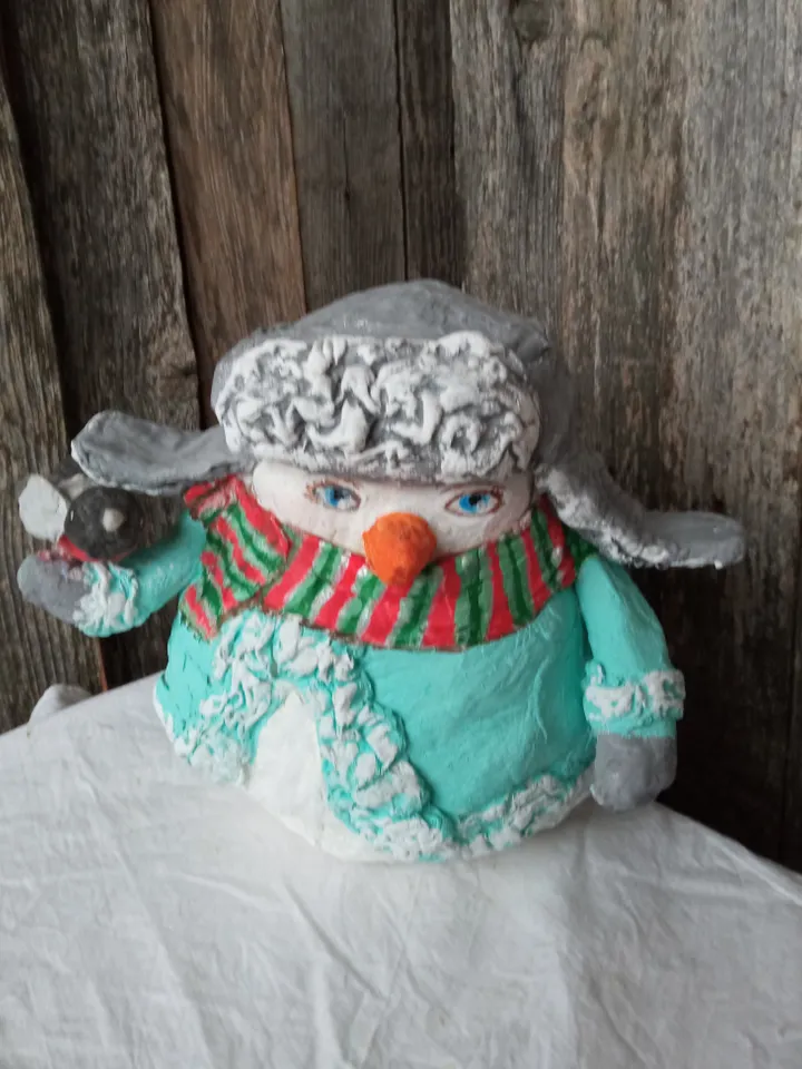 Big Christmas snowman with bird
Christmas decor Xmas decorations New Year's season. Free shipping. Christmas gifts. Spun cotton doll.