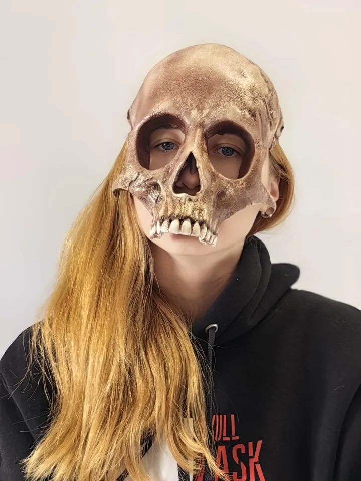 Human Skull Mask, Realistic face Mask, skull face mask, Horror Mask, resin skull mask, pagan mask, ritual mask, shamanic mask