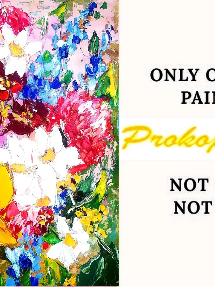 Sunflower Painting Helianthus Original Art Impasto Oil Painting Floral OOAK Bluebonnet Painting Flower Wall Art 12x10 by ArtProkopaloSv