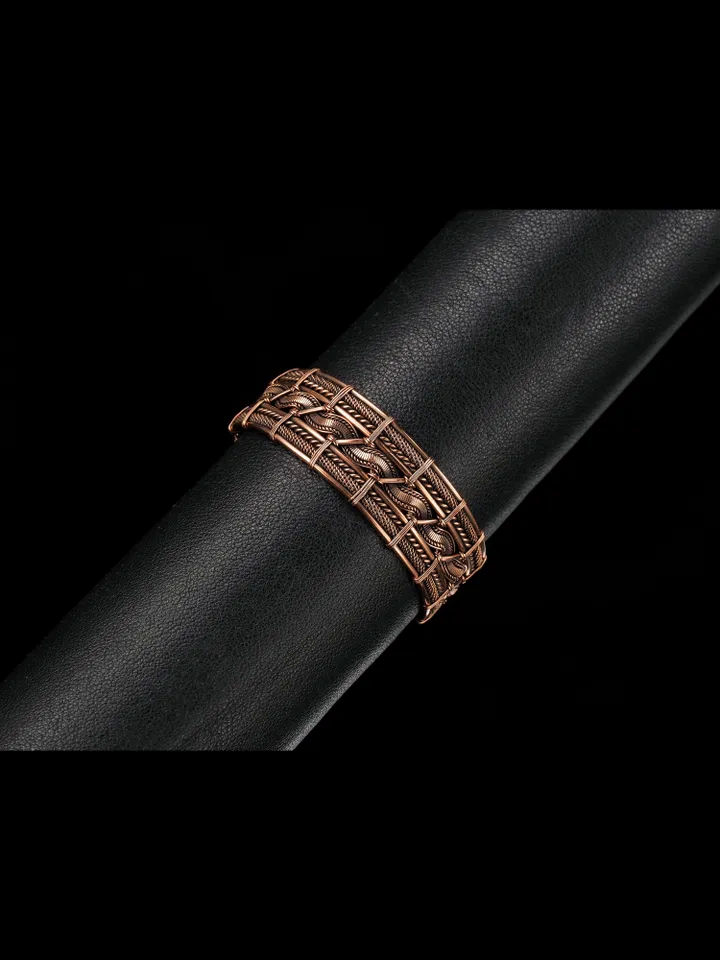 Copper wire wrapped bracelet for woman 7th Anniversary gift Small size bracelet