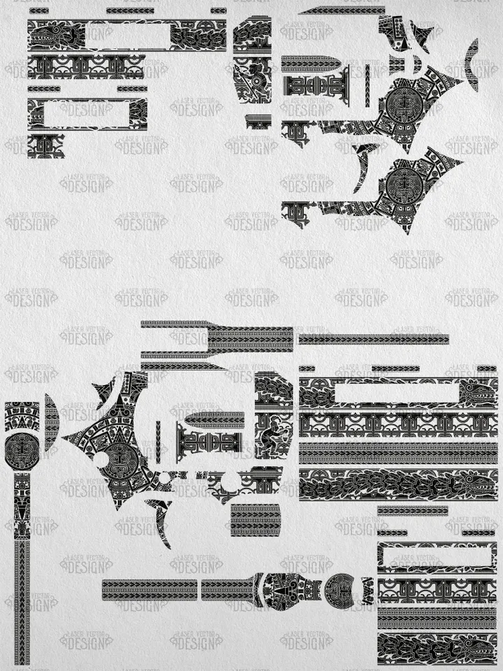 VECTOR DESIGN Colt Python 3, 4,25 in Aztec calendar