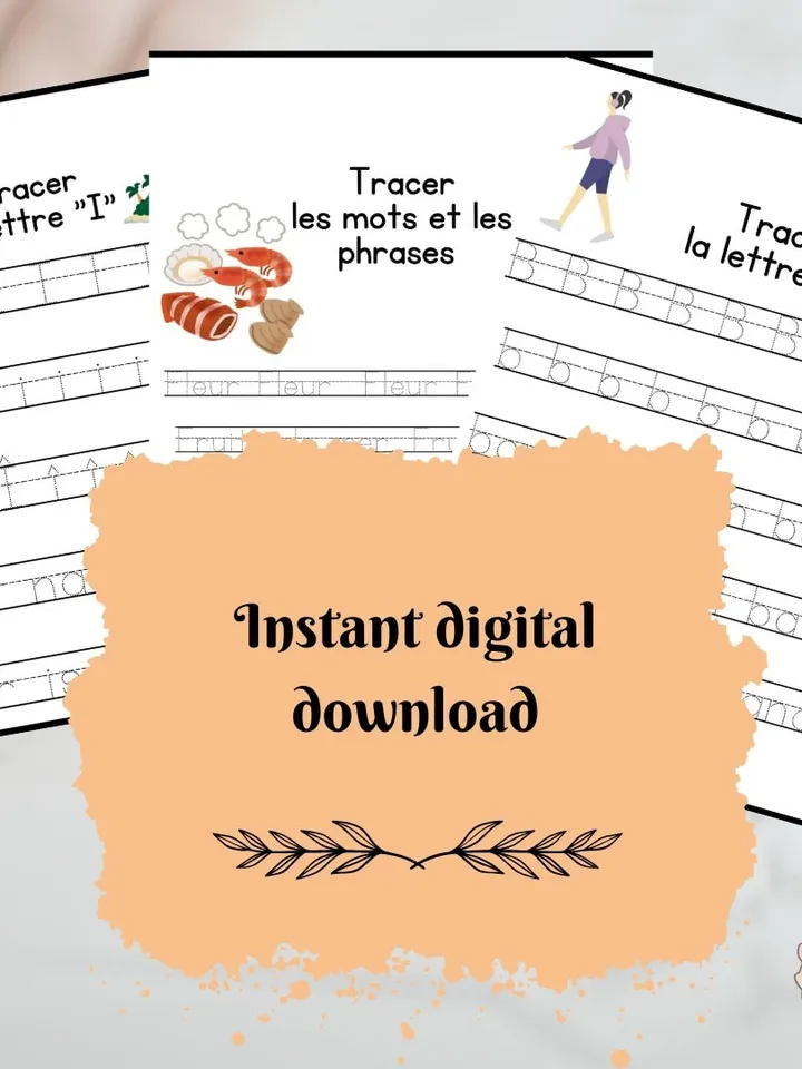 Handwriting Practice Workbook in French