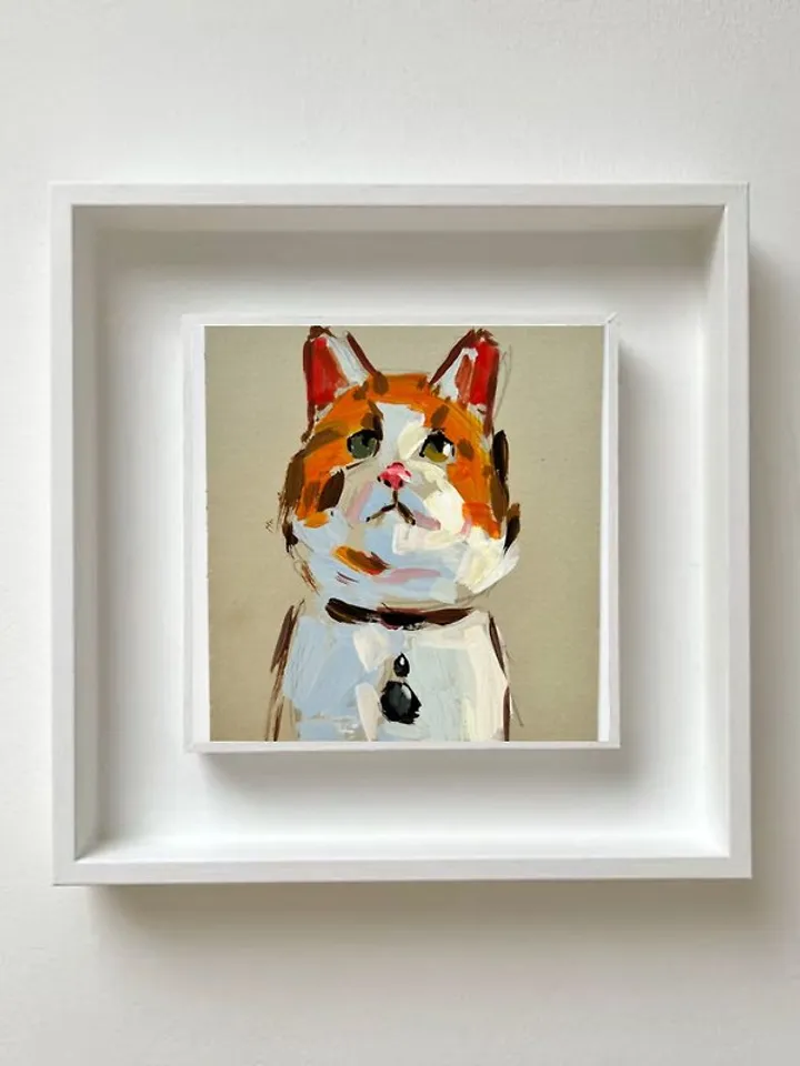 Cat Painting Original Animal Artwork acrylic Painting Small Art