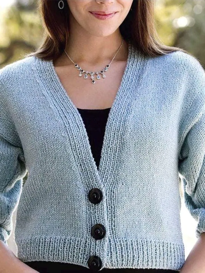 Cardigan knitting pattern, cropped cardigan pattern, women ladies jacket pattern pdf, short sleeves cardigan pattern pdf