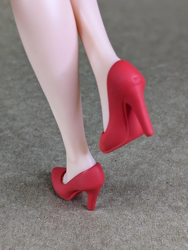 Classic red heels shoes for 30 cm fashion female dolls