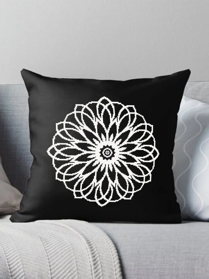 Flower mandala cross stitch pattern download PDF Mandala pattern digital PDF Monochrome cross stitch chart Floral ornament cross stitch #M67