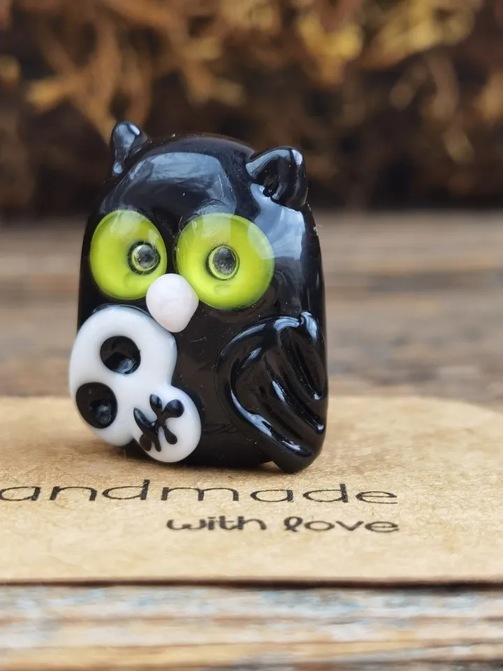Glass figurines Miniature Owl figurine Tiny owl glass owl gifts graduation gifts Tiny glass animals terrarium figurines Animal figurines
