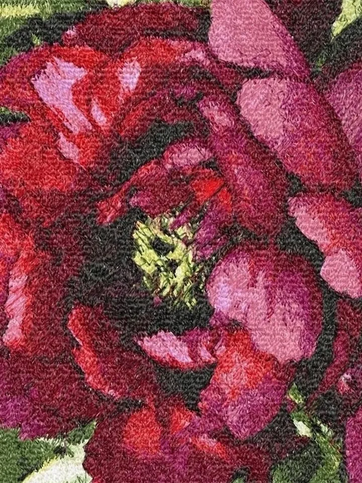 Peony photostitch Сlutch Bag in the hoop machine embroidery design and tutorial how to make In The Hoop Project Machine Embroidery Patterns