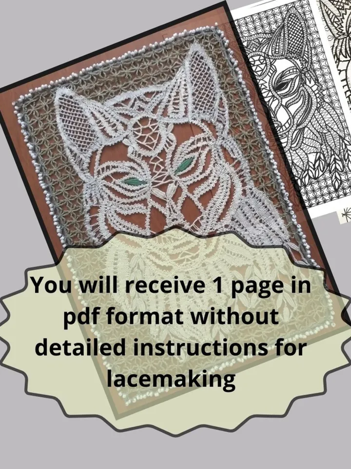 Pattern Lace Wolf Digital Simple Bobbins For Home.