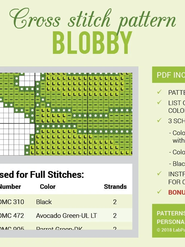 Blobby Hotel Transylvania Monster Cross stitch pattern | Embroidery Pattern | Instant Download | Cross Stitch Patterns | Embroidery Designs