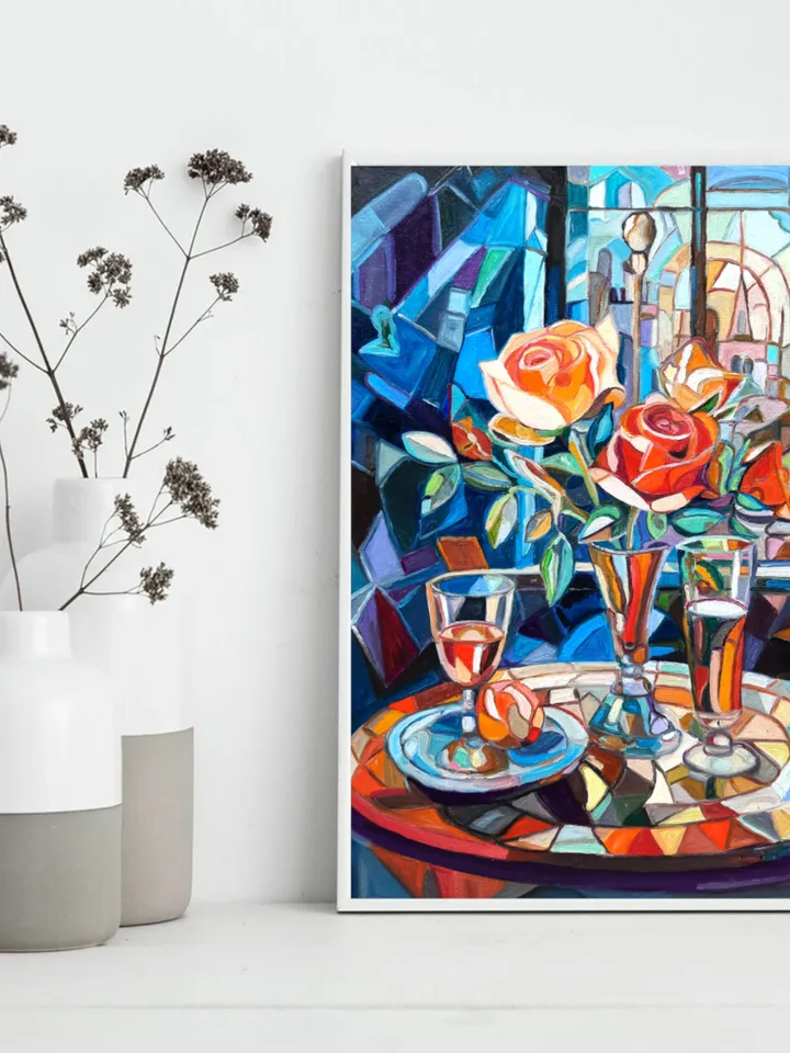 Floral Art Impasto Original Oil painting Oil on canvas