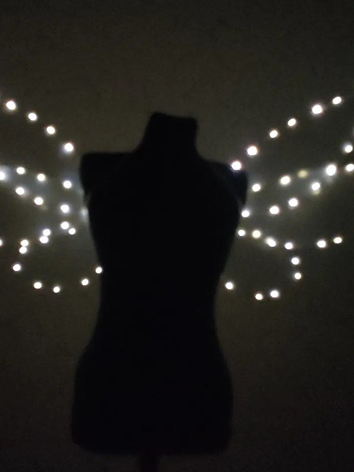 White light up plastic wings LED