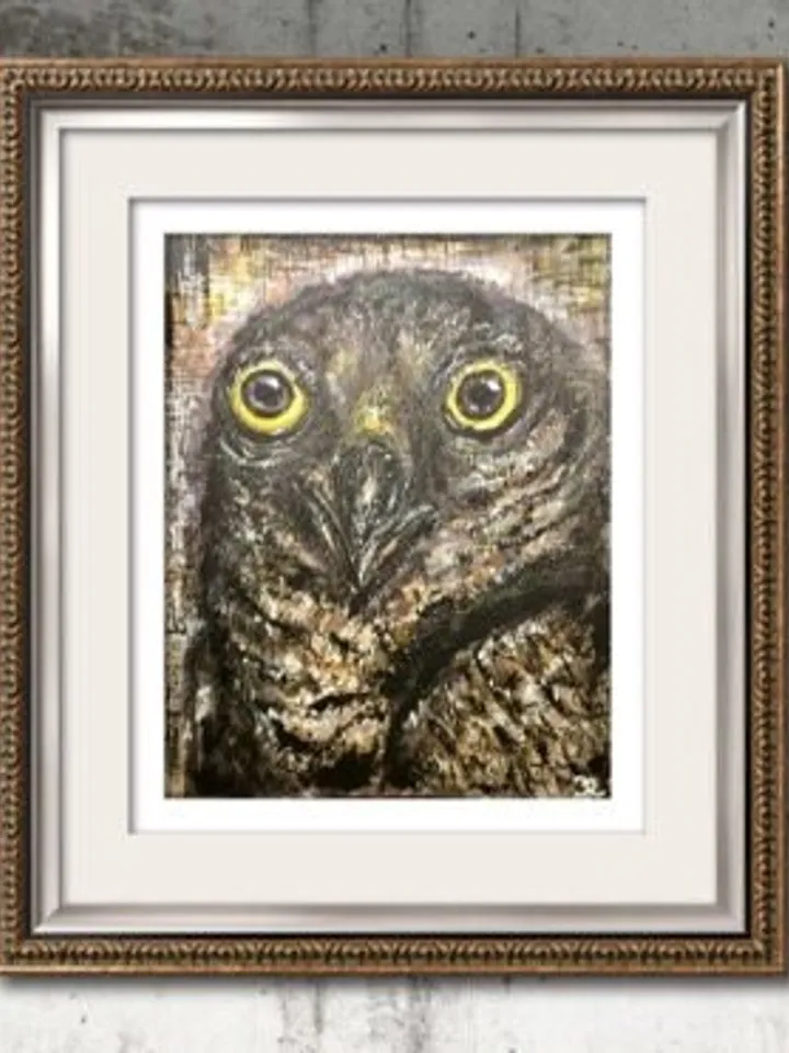 Eagle mix media painting,original watercolour ,acrylic and posca pen painting on watercolour paper,birds painting small painting wall art.