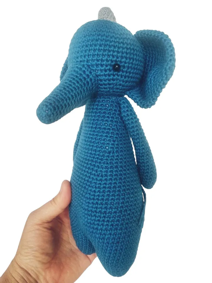 Animal Crochet Set β Cow, Elephant & Fox β 28 cm Amigurumi β Soft Organic Cotton Baby Gift β Handmade Nursery Toys β Baby Shower Gift