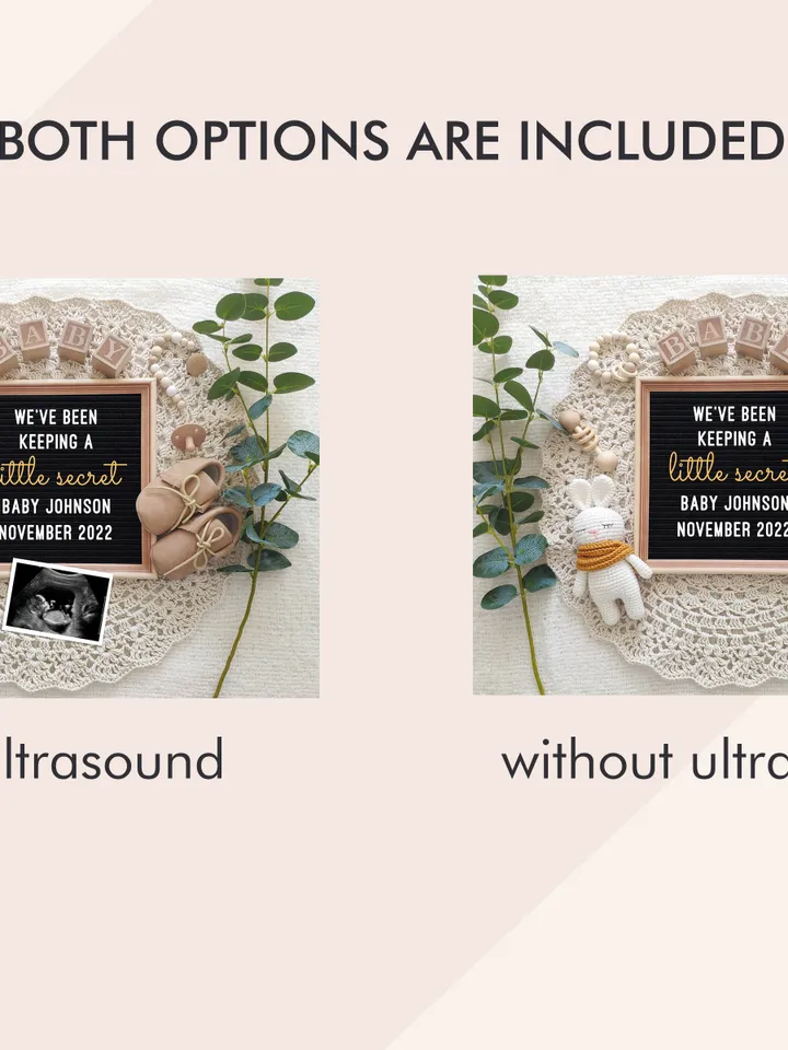 Baby Announcement Digital, Pregnancy Announcement Editable Template for Social Media
