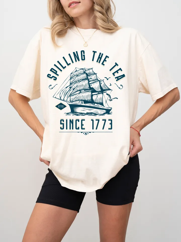 Spilling the Tea Since 1773 Png, America PNG, 4th of July PNG, Digital Download Png, Independence Day png, Retro America, USA png, 1776 png