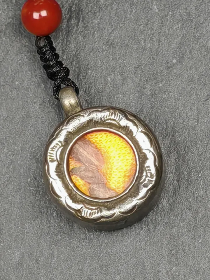 Gandhanra Antique Handmade Gau Ghau Shrine, Mini Tibetan Buddhist Altar Amulet Pendant