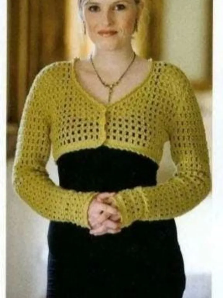 Cropped cardigan pattern, crop top Pattern, easy crochet pattern women cardigan top pdf instant download