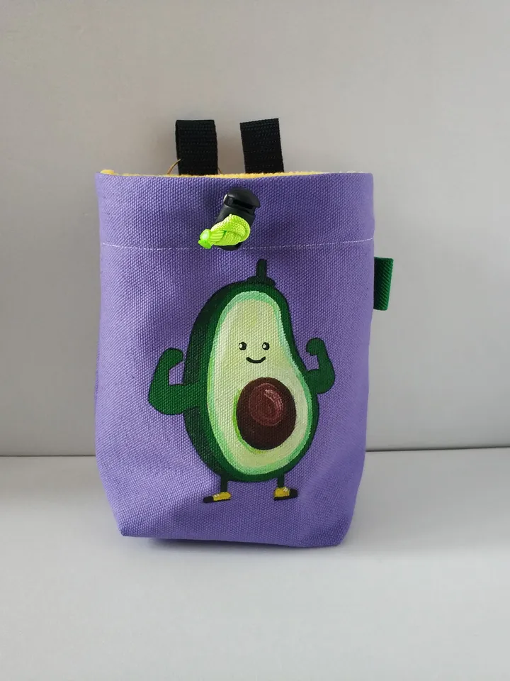 Avocado rock climbing chalk bag for climber