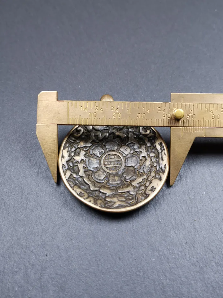 Gandhanra Handmade Tibetan Buddhist Amulet,Melong Mirror, SIPAHO(srid pa ho),Jiugong Bagua Badge,made of Brass,1.8"