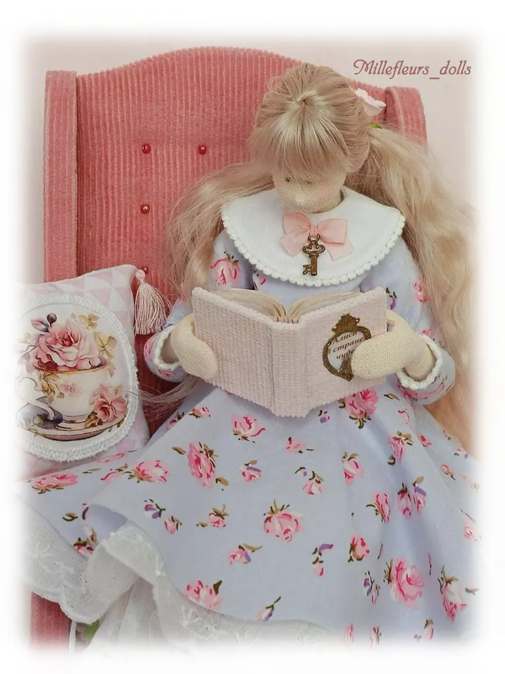 Interior doll Alice. Time to drink tea.