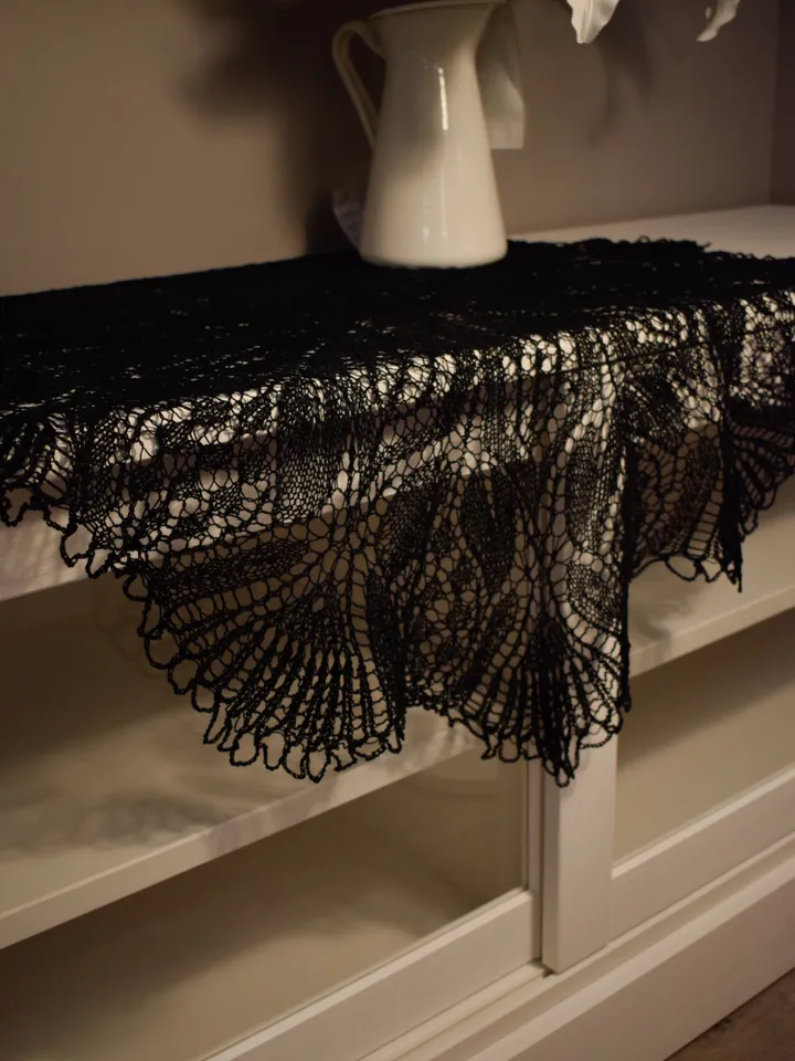 round knitted tablecloth