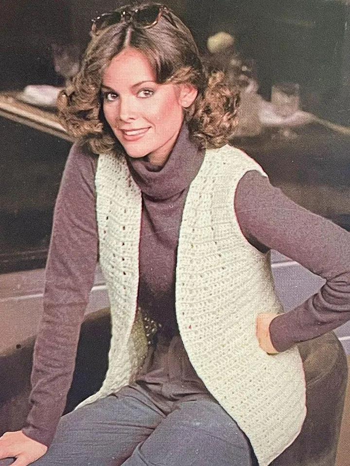 Waistcoat pattern, crochet pattern vest, sleeveless cardigan crochet pattern, women ladies vest waistcoat, instant download