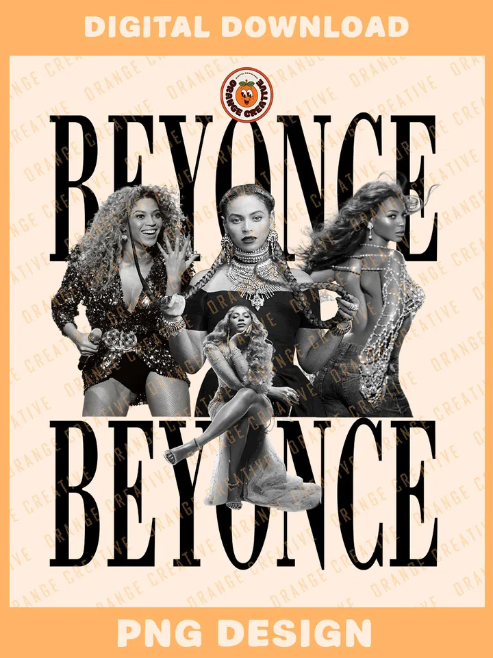 Retro 90s Beyon.ce Bootleg T-shirt PNG, 90s Bootleg Template, Graphic Be.yonce PNG Files, Custom Bootleg Music Tee, Digital Download