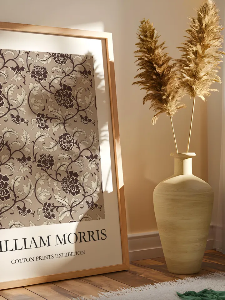 Vintage William Morris Poster Museum Style Wall Print Textile Pattern Digital Art Home Gallery Decor Classic Interior Design Piece Download