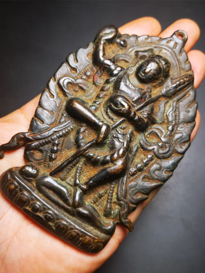 Gandhanra Acient Tibetan Buddhist Statue,Troma Nagmo,krodikali, the Black Wrathful Mother,100 Years Old