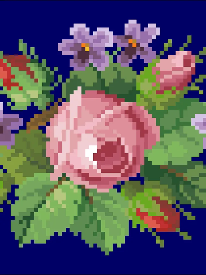 Antique Cross Stitch Pattern Antique Bouquet Counted Digital Download PDF