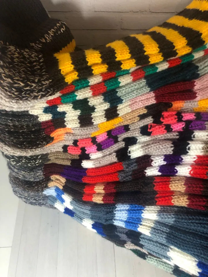 Warming Knee Socks Knitted Handmade