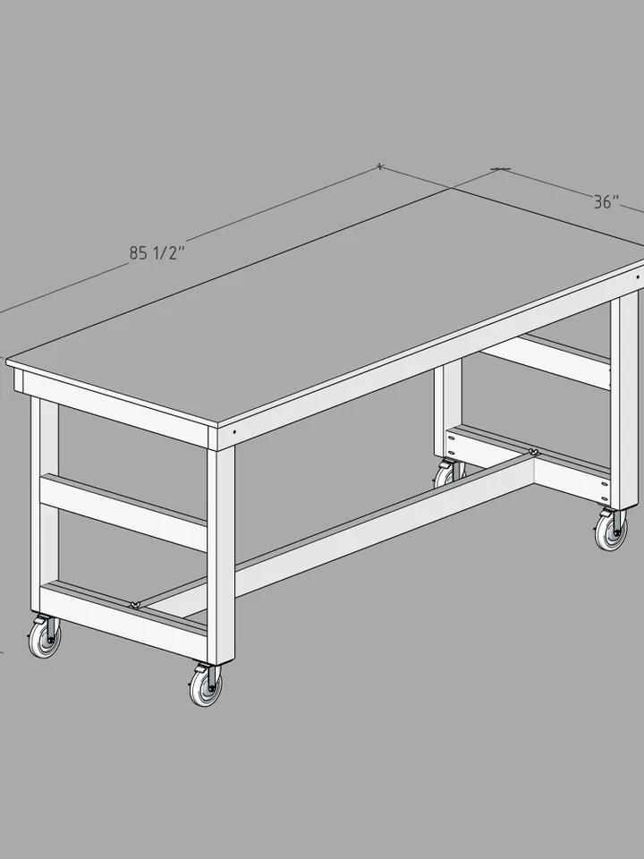 DIY Mobile Folding Work Bench Plans, PDF