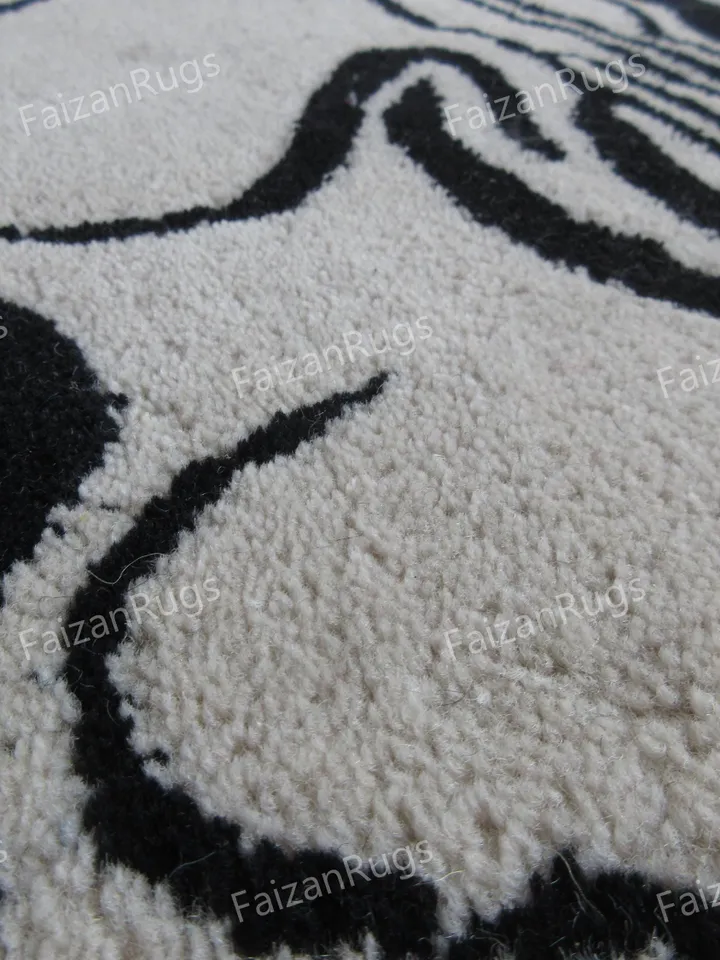 Abstract Face Melting Rugs | Hand-Tufted Stunning Colors Wool Rug | Handmade Area Rug for Home, Bedroom, Living Room, Kids Room, Custom Rug