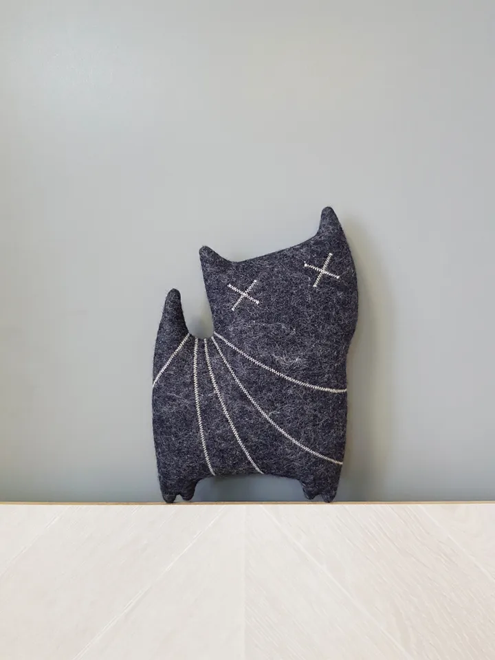 Black Cat pattern Pdf for sewing halloween doll Zombie of felt, stuffed animal diy