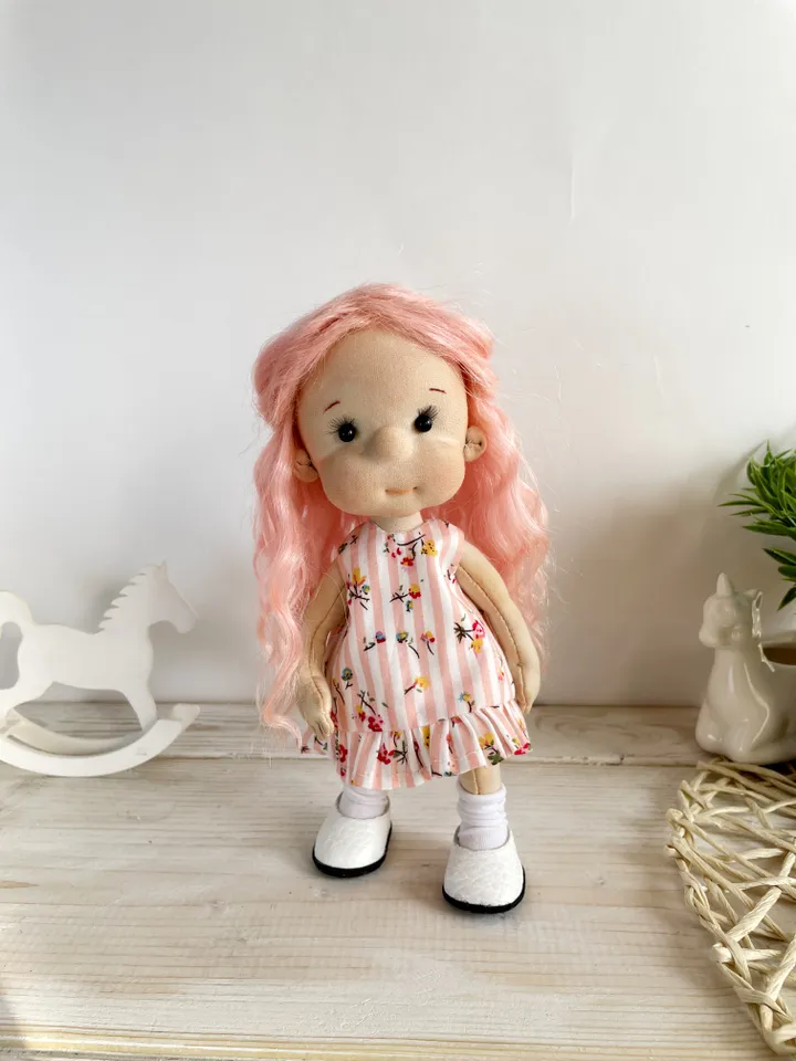 Handmade Textile Doll Art Doll Waldorf Doll Inspiration Birthday Gift for Girl