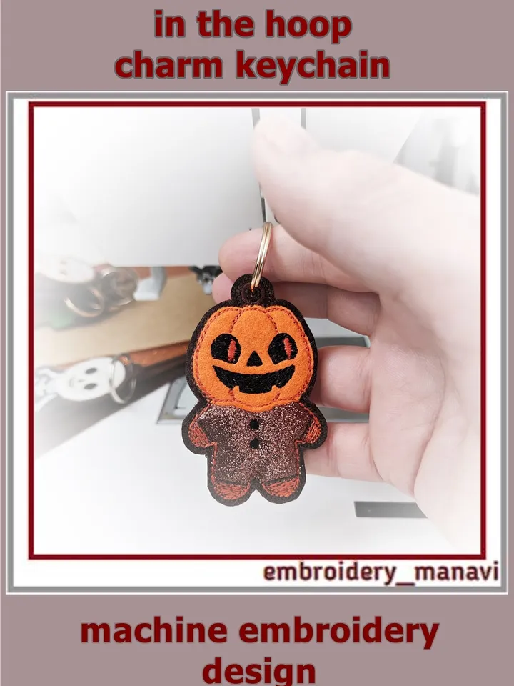 Pumpkin Grin Halloween ITH Felt Charm – In the Hoop Embroidery Project by Embroidery Manavi 05