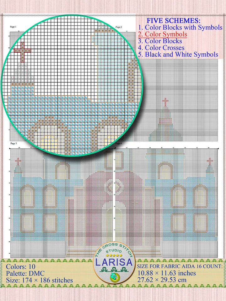 Catholic Cathedral Cross Stitch Pattern | Catholic Church